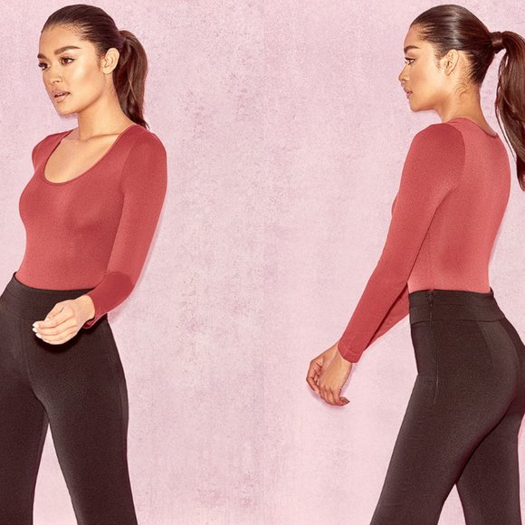 House of CB 'Rosella' Seamless Knit Scoop Neck Stretch Bodysuit - Picture 3 of 8